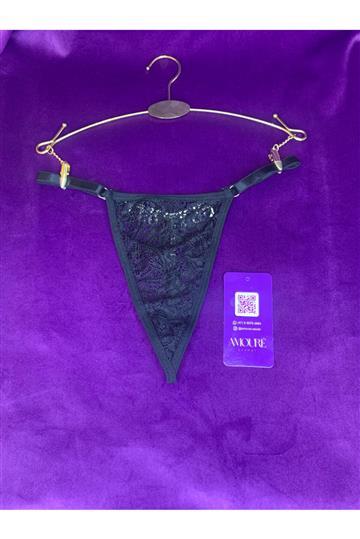 CALCINHA STRASS EM RENDA (CU TA ON) PRETO