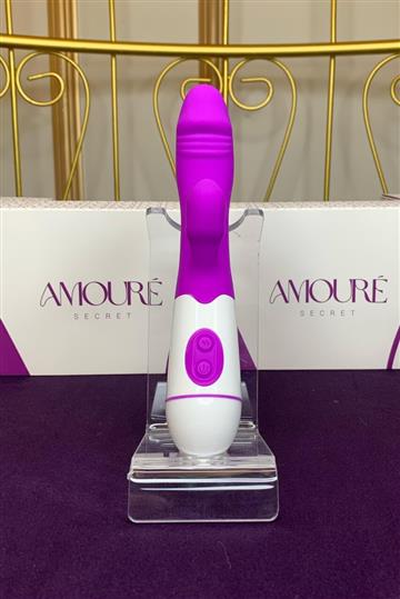 VIBRADOR COM ESTIMULADOR DE CLITORIS RECARREGAVEL